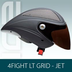 Capacete Icaro 4Fight Grid LT (long tail) Jet